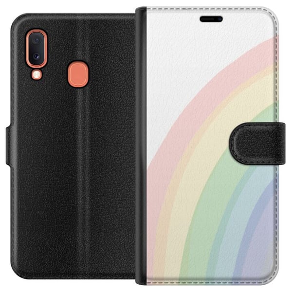 Kompatibelt Lommeboketui til Samsung Galaxy A20e Regnbuen Kompatibelt Lommeboketui til Samsung Galaxy A20e Regnbuen