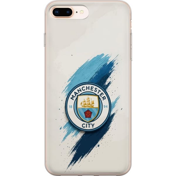 Yhteensopiva Puhelinkuori Apple iPhone 8 Plus Manchester City jalkapallo Jack Grealish siniset siveltimenvedot kuvitus Yhteensopiva Puhelinkuori Apple iPhone 8 Plus Manchester City jalkapallo Jack Grealish siniset siveltimenvedot kuvitus