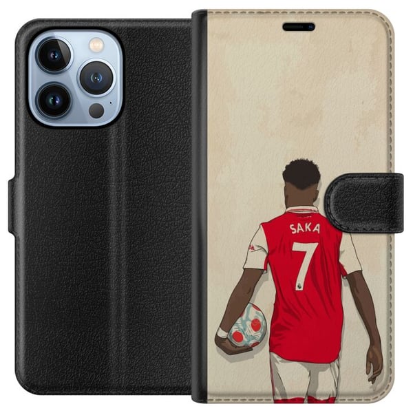 Yhteensopiva Lompakkokotelo Apple iPhone 13 Pro Saka Fotboll Arsenal FC Motiv Spelare Premier League Yhteensopiva Lompakkokotelo Apple iPhone 13 Pro Saka Fotboll Arsenal FC Motiv Spelare Premier League