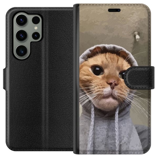 Kompatibel Tegnebogsetui til Samsung Galaxy S23 Ultra Kat Trøje