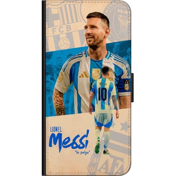 Kompatibelt Lommeboketui til Samsung Galaxy A03s Portrett av Lionel Messi i Argentina-drakt, ikonisk design for fotballfans med lidenskap og energi