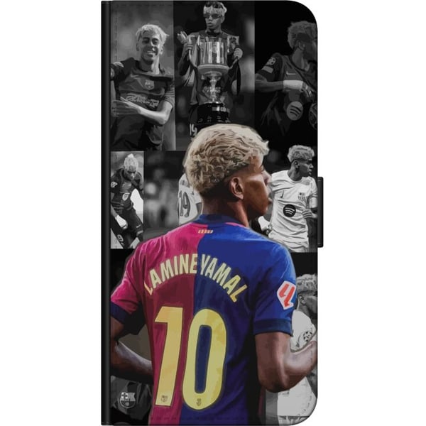 Kompatibelt Plånboksfodral till Samsung Galaxy A20s FCB Yamal Barcelona framtidens fotbollsstjärna