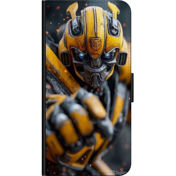 Kompatibelt Lommeboketui til Samsung Galaxy A03s Bumblebee Transformers gul robot mecha sci-fi actionkriger detaljert cyberpunkheltemotiv plakat