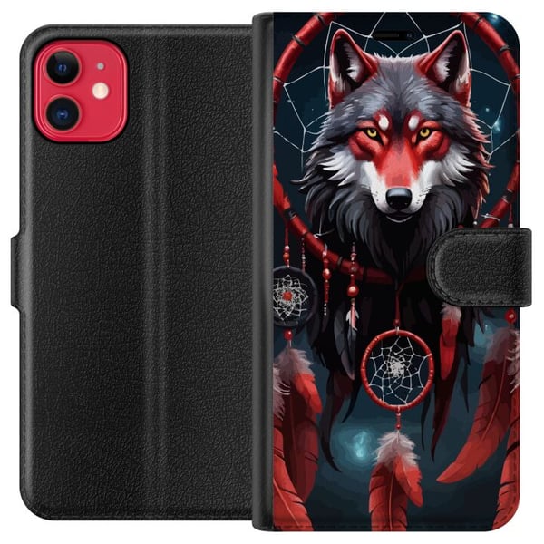 Kompatibelt Plånboksfodral till Apple iPhone 11 Varg Kompatibelt Plånboksfodral till Apple iPhone 11 Varg