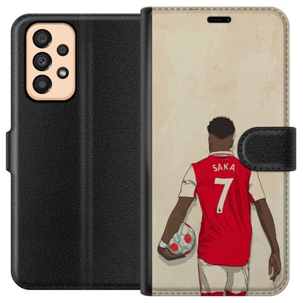 Yhteensopiva Lompakkokotelo Samsung Galaxy A33 5G Saka Fotboll Arsenal FC Motiv Spelare Premier League