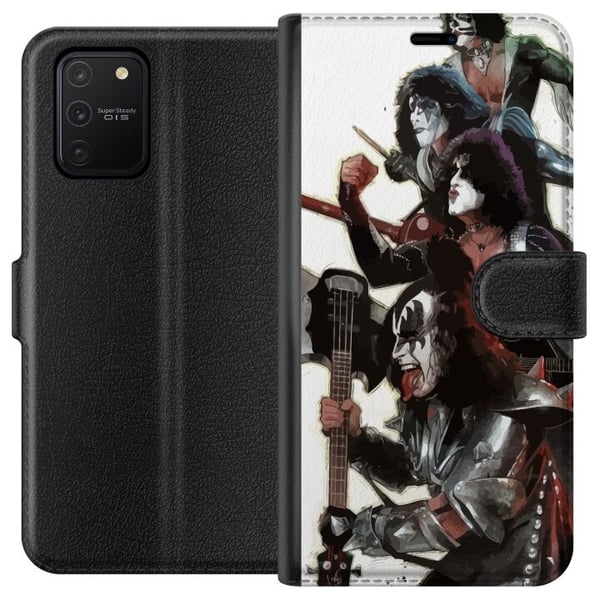 Kompatibelt Plånboksfodral till Samsung Galaxy S10 Lite Kiss Hardrock Classic Rock Band Music