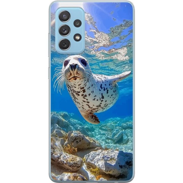Kompatibelt Mobilskal till Samsung Galaxy A52 5G Säl Hav Simmande Djurmotiv Natur Vattenmotiv Blå Design Kompatibelt Mobilskal till Samsung Galaxy A52 5G Säl Hav Simmande Djurmotiv Natur Vattenmotiv Blå Design