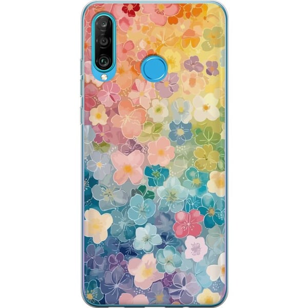 Kompatibelt Mobilskal till Huawei P30 lite Småblomster