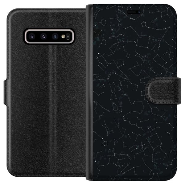 Kompatibelt Plånboksfodral till Samsung Galaxy S10+ Stjärnhimmel