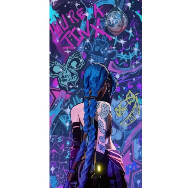 Yhteensopiva Lompakkokotelo Apple iPhone 13 Pro Värikäs graffiti-illustrasjon, jossa on sinihiuksinen hahmo urbaanissa neon-tyylissä ja luovaa energi