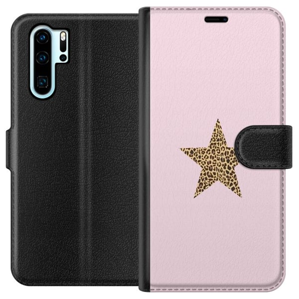 Yhteensopiva Lompakkokotelo Huawei P30 Pro Leopard tähti