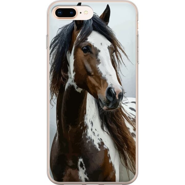 Yhteensopiva Puhelinkuori Apple iPhone 8 Plus Häst Djurmotiv Grafisk Design Natur Kraftfullt Motiv Yhteensopiva Puhelinkuori Apple iPhone 8 Plus Häst Djurmotiv Grafisk Design Natur Kraftfullt Motiv
