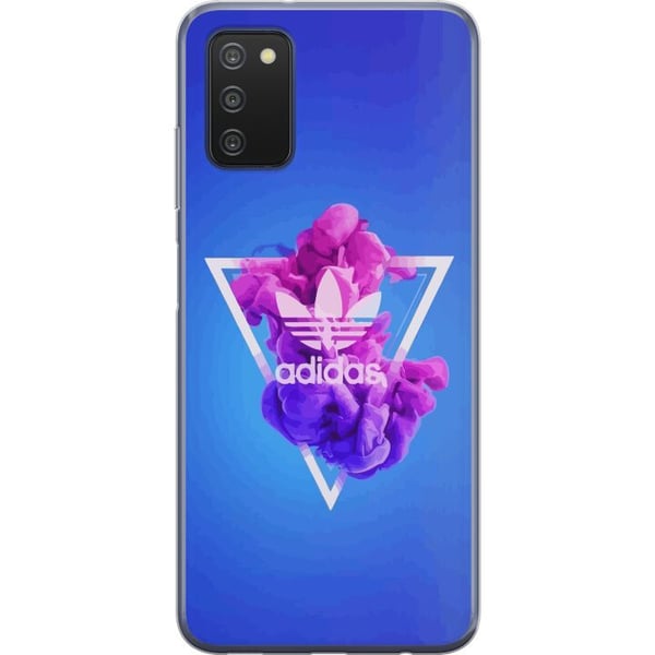 Kompatibel Mobilcover til Samsung Galaxy A03s Adidas-inspireret blåt design - sporty motiv med retrovibe i blå toner