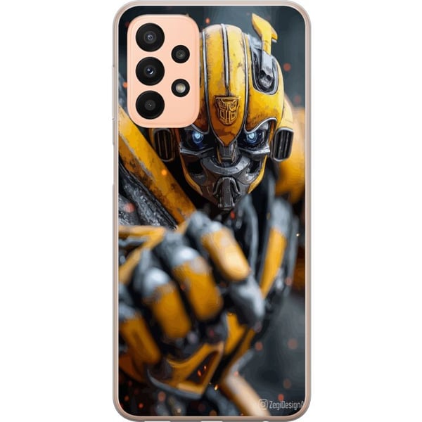 Kompatibelt Mobildeksel til Samsung Galaxy A23 Bumblebee Transformers gul robot mecha sci-fi actionkriger detaljert cyberpunkheltemotiv plakat