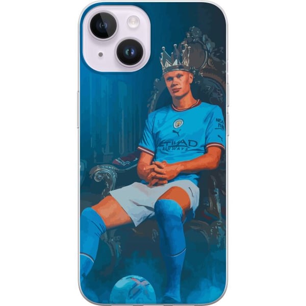 Yhteensopiva Puhelinkuori Apple iPhone 14 Erling Haaland Manchester City jalkapallo juliste Norja hyökkääjä kärkihyökkääjä Premier League maalintekij