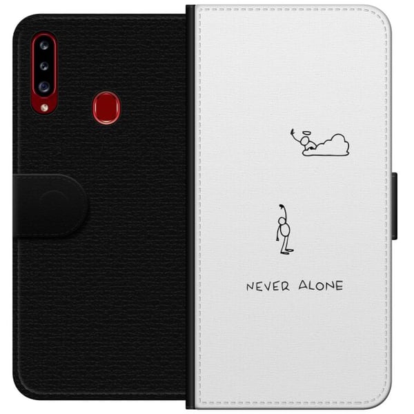 Kompatibelt Plånboksfodral till Samsung Galaxy A20s Aldrig Ensam