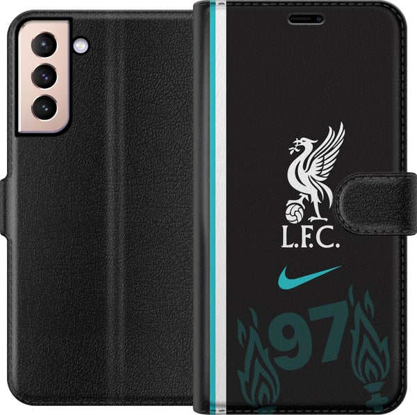 Kompatibelt Plånboksfodral till Samsung Galaxy S21 Liverpool FC