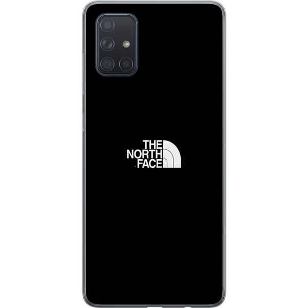 Kompatibel Mobilcover til Samsung Galaxy A71 The North Face-logo i sort-hvidt, tidløst outdoor-inspireret design, der symboliserer styrke, frihed og