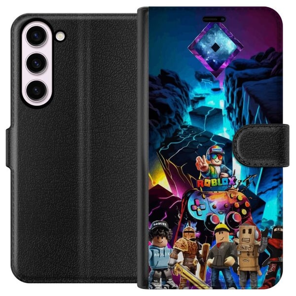 Kompatibel Tegnebogsetui til Samsung Galaxy S23+ Roblox futuristisk neonverden med spilcontrollere, figurer og lyseffekter – perfekt til alle gamingf Kompatibel Tegnebogsetui til Samsung Galaxy S23+ Roblox futuristisk neonverden med spilcontrollere, figurer og lyseffekter – perfekt til alle gamingf