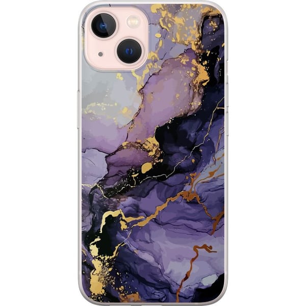 Kompatibelt Mobildeksel til Apple iPhone 13 Lilla Marmor Kompatibelt Mobildeksel til Apple iPhone 13 Lilla Marmor