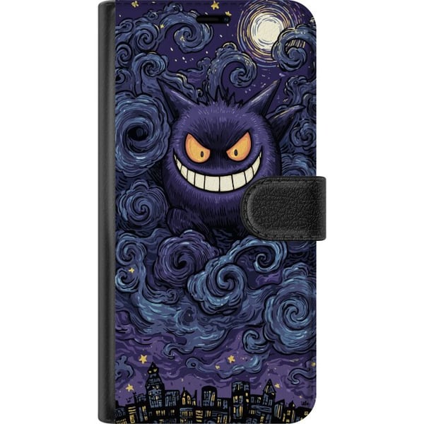 Kompatibelt Plånboksfodral till Samsung Galaxy S20+ Pokémon Gengar illustration – Mörkt motiv med stjärnhimmel och stadskonst