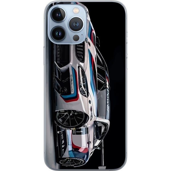 Kompatibelt Mobildeksel til Apple iPhone 13 Pro Max BMW M Power-illustrasjon – nærbilde av sportsbil i hvitt racingdesign