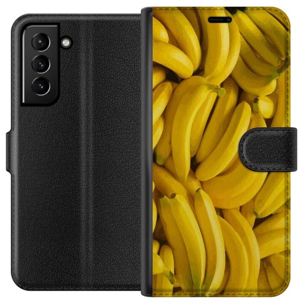 Kompatibelt Lommeboketui til Samsung Galaxy S21+ 5G Banana mønster Kompatibelt Lommeboketui til Samsung Galaxy S21+ 5G Banana mønster