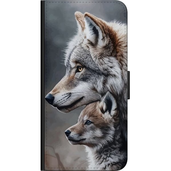 Kompatibel Tegnebogsetui til Motorola Moto G9 Play Ulve Vild Natur Dyr Mystisk