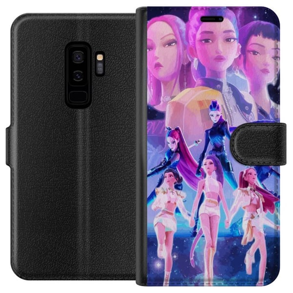 Kompatibelt Lommeboketui til Samsung Galaxy S9+ Kosmisk neonmiljø med K-pop-inspirert jentegruppe i futuristisk scenografi Kompatibelt Lommeboketui til Samsung Galaxy S9+ Kosmisk neonmiljø med K-pop-inspirert jentegruppe i futuristisk scenografi