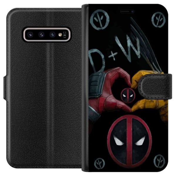 Kompatibel Tegnebogsetui til Samsung Galaxy S10+ Deadpool & Wolverine Kærlighed