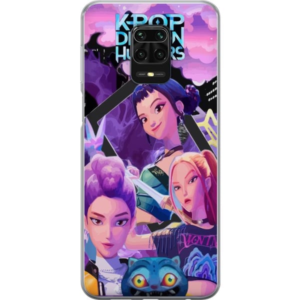 Kompatibel Mobilcover til Xiaomi Redmi Note 9S K-Pop Demon Hunters anime-inspireret futuristisk by med tre heltinder og lilla neonlys
