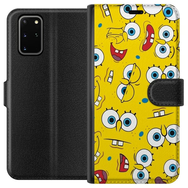 Kompatibelt Plånboksfodral till Samsung Galaxy S20+ SpongeBob SquarePants Kompatibelt Plånboksfodral till Samsung Galaxy S20+ SpongeBob SquarePants