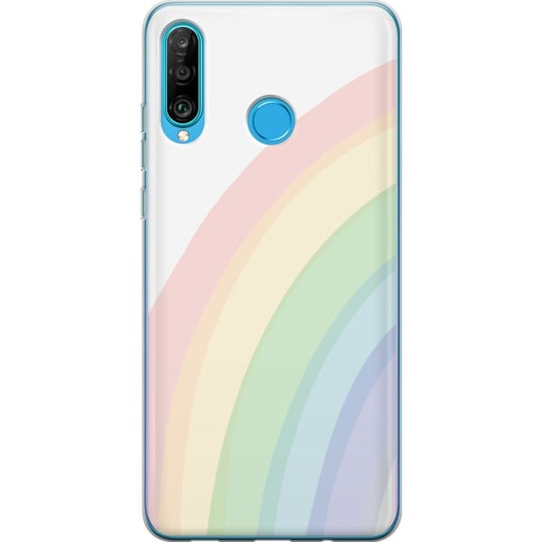 Kompatibelt Mobilskal till Huawei P30 lite Regnbågen