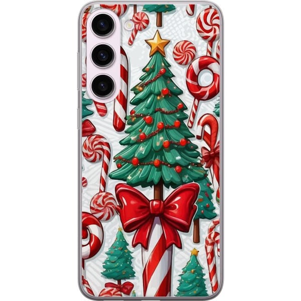 Kompatibel Mobilcover til Samsung Galaxy S23+ Juletræ plakat juletræ sukkerstang slik høytidsslik julemotiv retro sukkerstænger design kunst Kompatibel Mobilcover til Samsung Galaxy S23+ Juletræ plakat juletræ sukkerstang slik høytidsslik julemotiv retro sukkerstænger design kunst