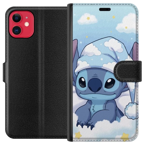 Kompatibelt Plånboksfodral till Apple iPhone 11 Stitch godnatt moln sovande cute bedtime clouds kawaii cosy blue character soft aesthetic poster Kompatibelt Plånboksfodral till Apple iPhone 11 Stitch godnatt moln sovande cute bedtime clouds kawaii cosy blue character soft aesthetic poster