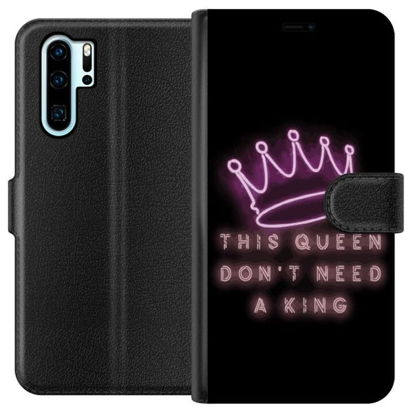 Yhteensopiva Lompakkokotelo Huawei P30 Pro Kuningatar Lainaus Tyttövoima Feministi