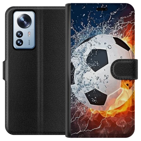 Yhteensopiva Lompakkokotelo Xiaomi 12 Pro Jalkapallo Tuli