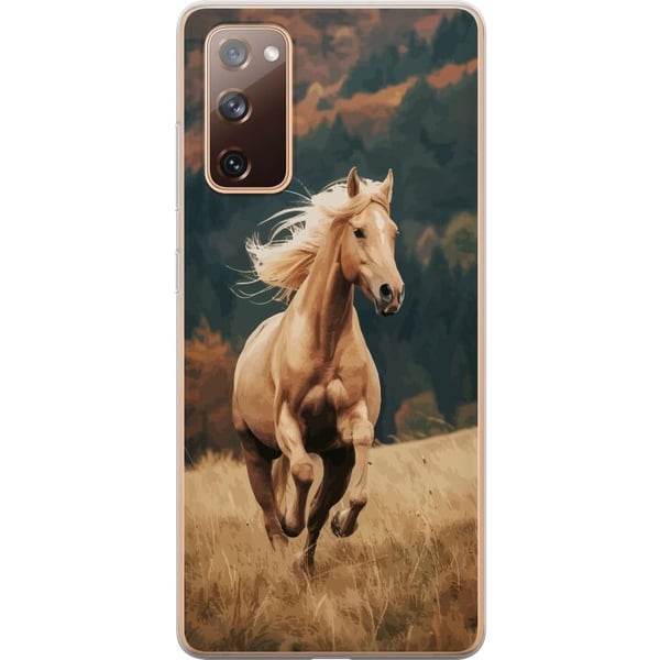 Kompatibelt Mobildeksel til Samsung Galaxy S20 FE Elegant hest som løper over høstmarker med vakre farger og en følelse av natur, kraftfull og detalj Kompatibelt Mobildeksel til Samsung Galaxy S20 FE Elegant hest som løper over høstmarker med vakre farger og en følelse av natur, kraftfull og detalj