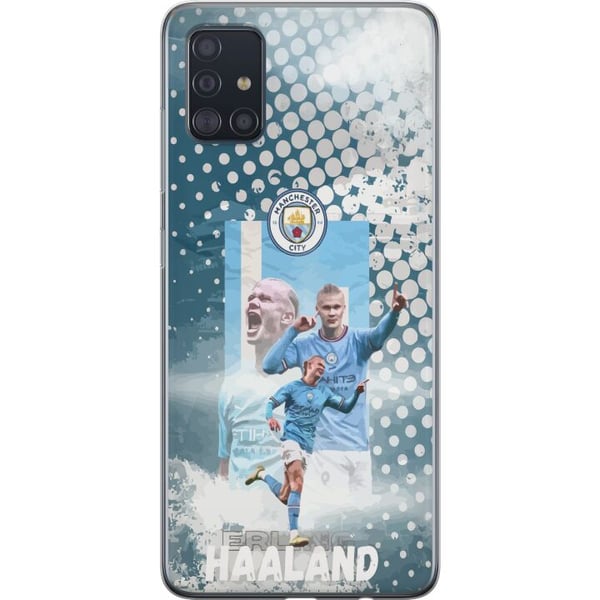 Kompatibel Mobilcover til Samsung Galaxy A51 Erling Haaland Manchester City Norge målgaranti enorm fysik og knivskarpe afslutninger der gør ham til C
