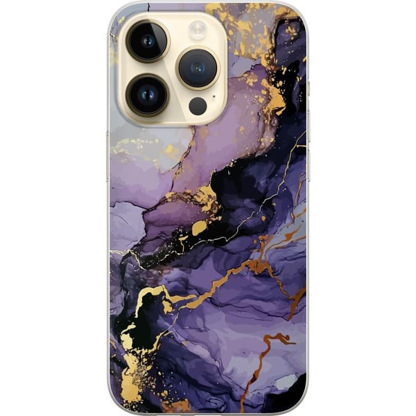Kompatibel Mobilcover til Apple iPhone 14 Pro Lilla Marmor