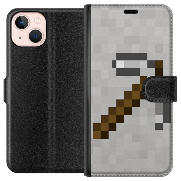 Kompatibelt Plånboksfodral till Apple iPhone 13 mini Minecraft Tools Kompatibelt Plånboksfodral till Apple iPhone 13 mini Minecraft Tools