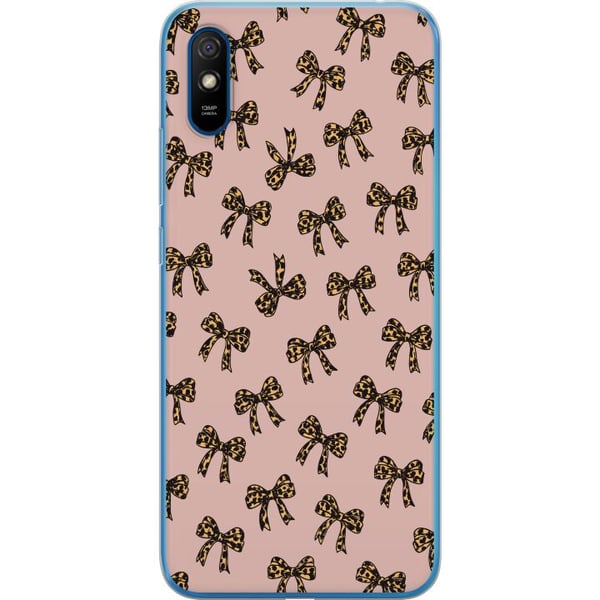 Kompatibel Mobilcover til Xiaomi Redmi 9A Leopardmønstrede sløjfer lyserød baggrund mode piget sød retro mønster mode mønster stilfuld dekoration