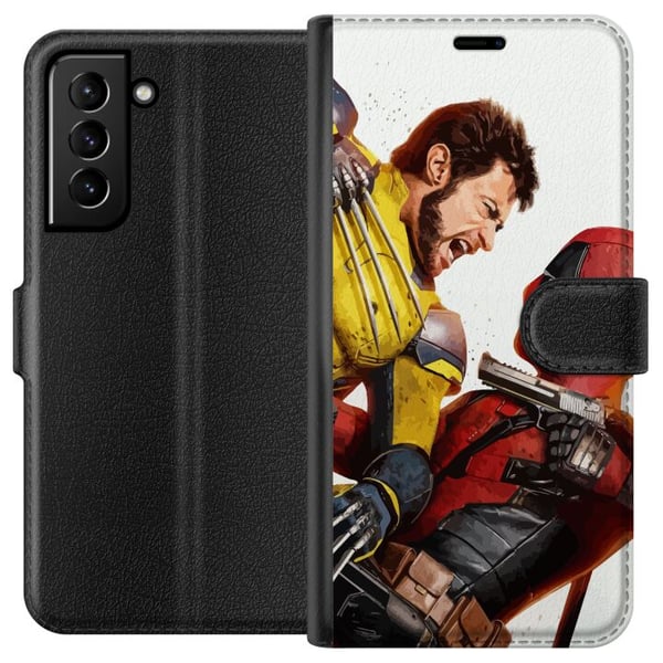 Kompatibelt Lommeboketui til Samsung Galaxy S21+ 5G Deadpool & Wolverine Kompatibelt Lommeboketui til Samsung Galaxy S21+ 5G Deadpool & Wolverine