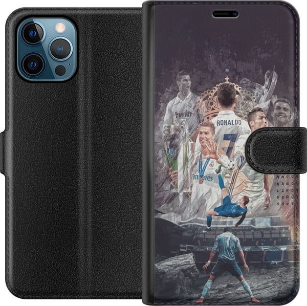 Kompatibelt Plånboksfodral till Apple iPhone 12 Pro Max Cristiano Ronaldo Al-Nassr Portugal ikonisk målmaskin och global superstjärna med historiska