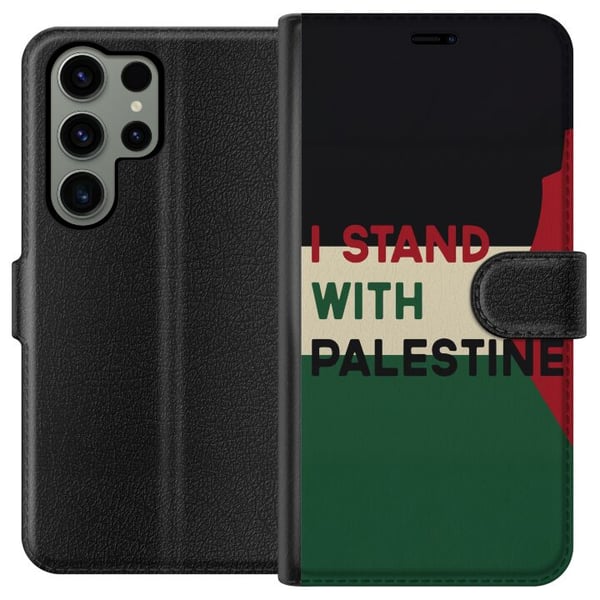 Kompatibelt Lommeboketui til Samsung Galaxy S23 Ultra Stå opp for Palestina - solidaritetsdesign med en sterk melding