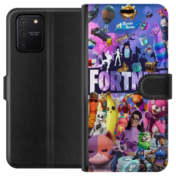 Kompatibelt Lommeboketui til Samsung Galaxy S10 Lite Fortnite-kollasj med karakterer, Victory Royale og loot – fargerik Fortnite-design med skins og Kompatibelt Lommeboketui til Samsung Galaxy S10 Lite Fortnite-kollasj med karakterer, Victory Royale og loot – fargerik Fortnite-design med skins og