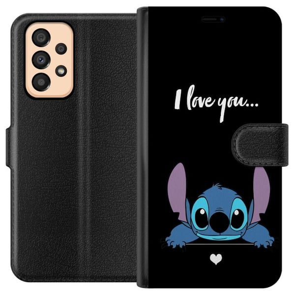 Yhteensopiva Lompakkokotelo Samsung Galaxy A33 5G Stitch Minä Rakastan Sinua