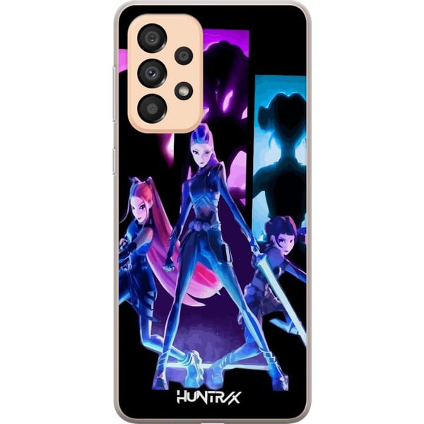Yhteensopiva Puhelinkuori Samsung Galaxy A33 5G Futuristinen tyttöryhmäkuvitus, jossa on neonvaloja ja voimakkaita värejä sci-fi-estetiikassa