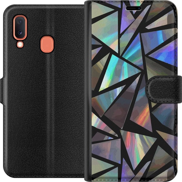 Kompatibelt Plånboksfodral till Samsung Galaxy A20e 3D Reflektion
