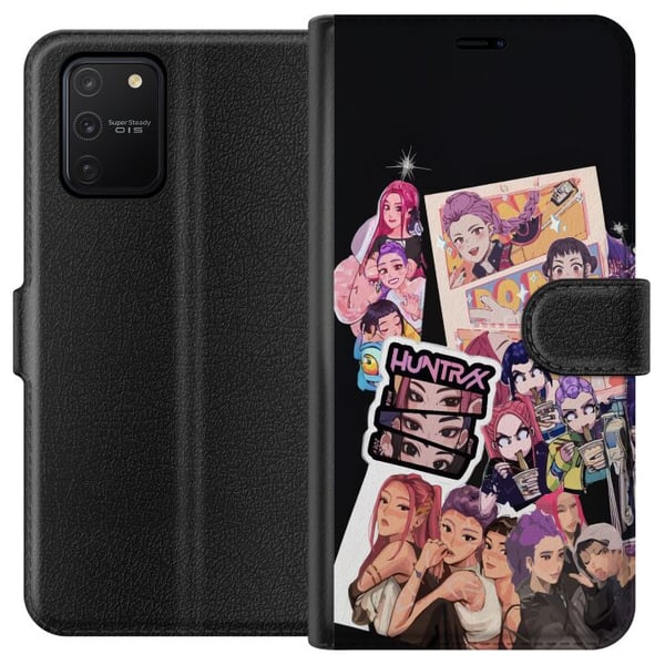 Kompatibelt Lommeboketui til Samsung Galaxy S10 Lite HuntrX Manga Squad fargerikt motiv med KPop-inspirerte jenter i tegnet anime-stil med sterk ener Kompatibelt Lommeboketui til Samsung Galaxy S10 Lite HuntrX Manga Squad fargerikt motiv med KPop-inspirerte jenter i tegnet anime-stil med sterk ener